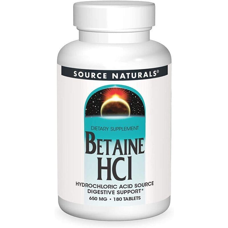 Source Naturals Betaine HCl 650mg 180 Tabletten