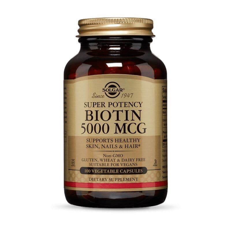 SOLGAR Biotin, 5000 mcg (100 caps)