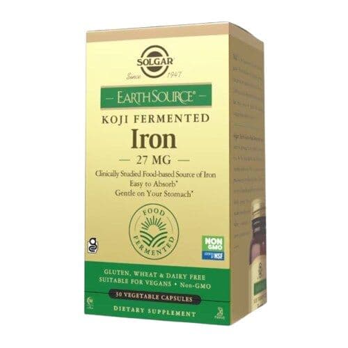 SOLGAR Earth Source® Koji Fermented Iron 27 mg - 30 Vegetable capsules