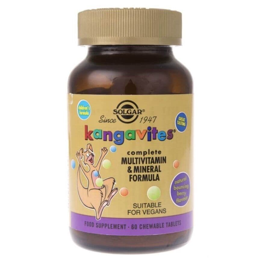 SOLGAR Kangavites Multivitamin & Mineral, bouncing berry flavour (60 tabs)