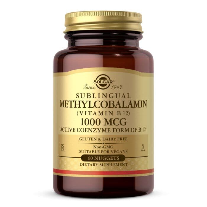 SOLGAR Sublingual Methylcobalamin (Vitamin B12), 1000 mcg (60 tabl.)