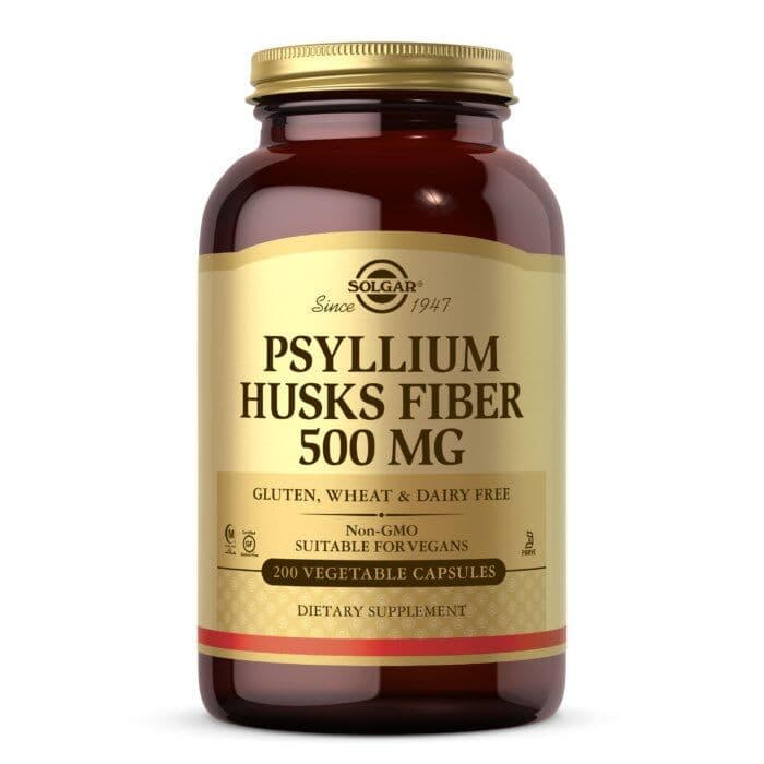 SOLGAR Psyllium Husks Fibre, 500 mg (200 capsules)