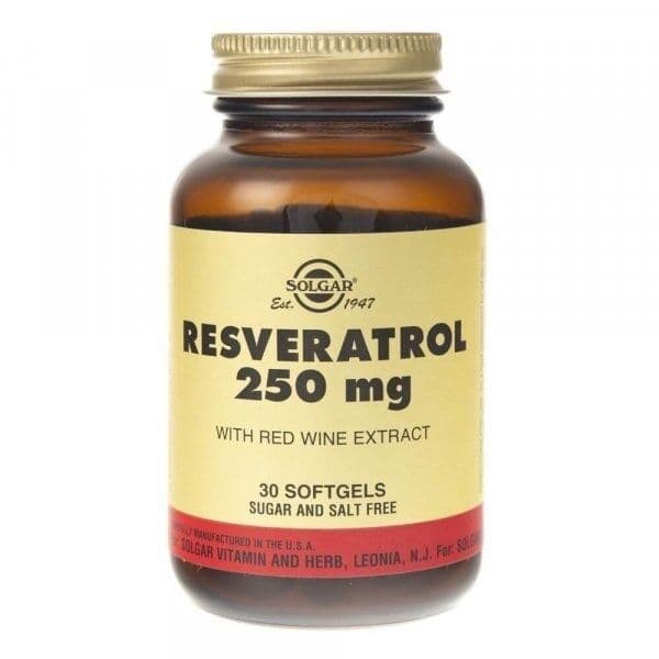 SOLGAR Resveratrol, 250 mg with Red Wine Extract (30 capsules)