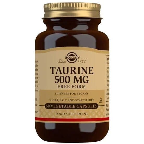 Taurine, 500 mg - 50 capsules