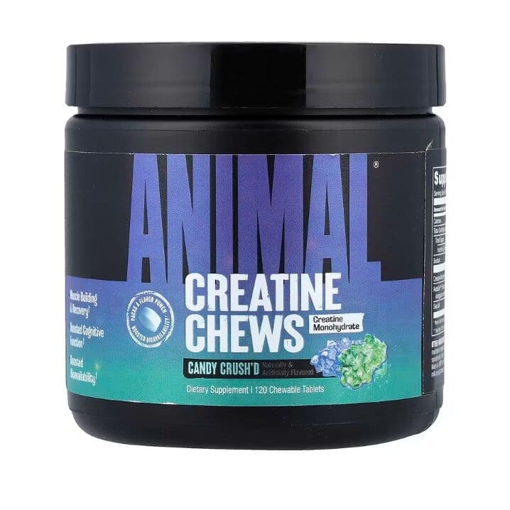 Animal Creatine Chews, Candy Crush'd – 120 chewable tablets