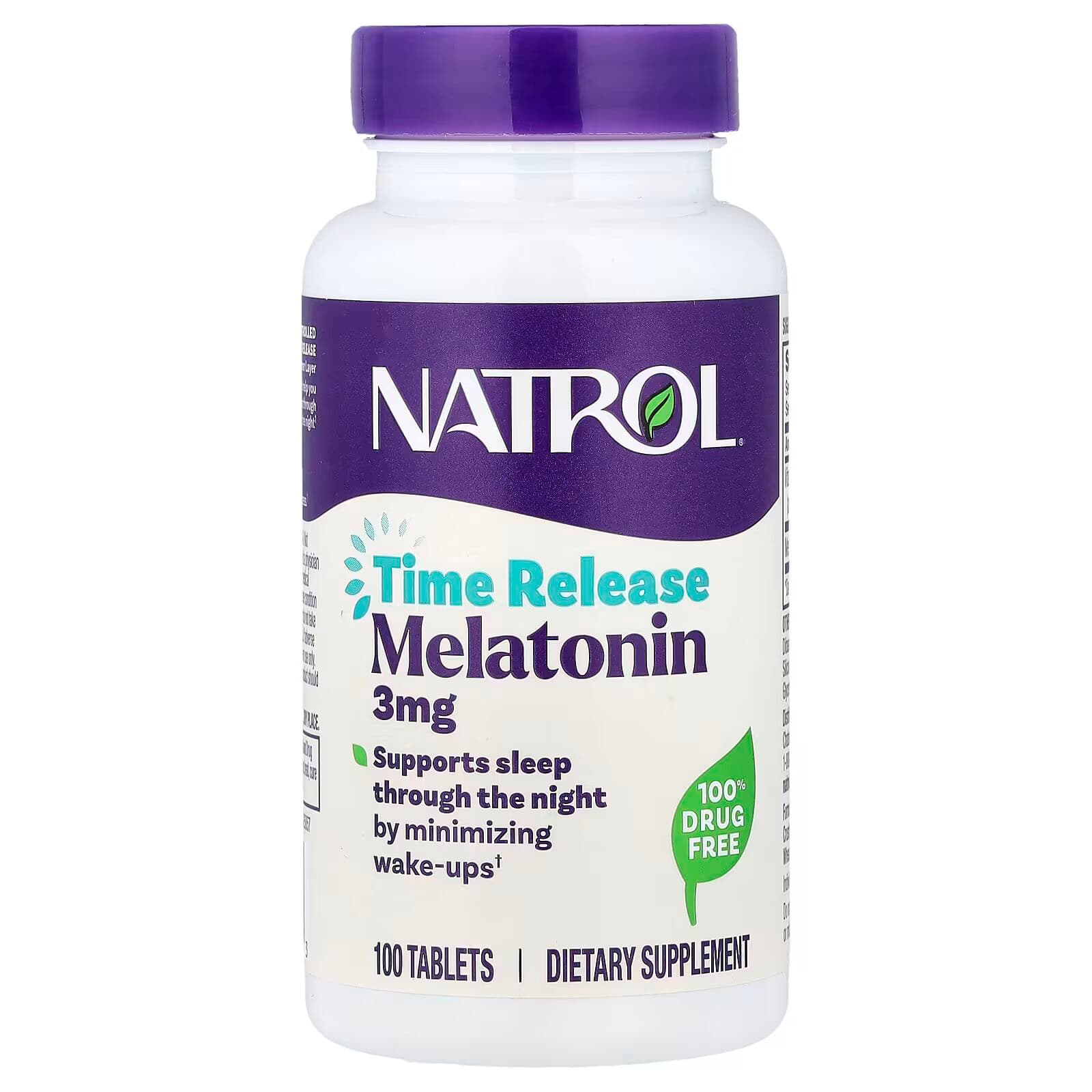 Natrol Melatonin Time Release 3 mg (100 Tablets)