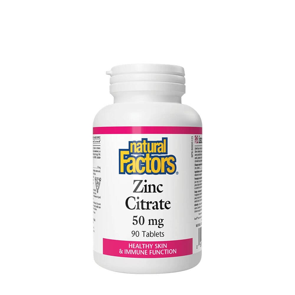 Natural Factors Zinc Citrate 50 mg (90 comprimidos)