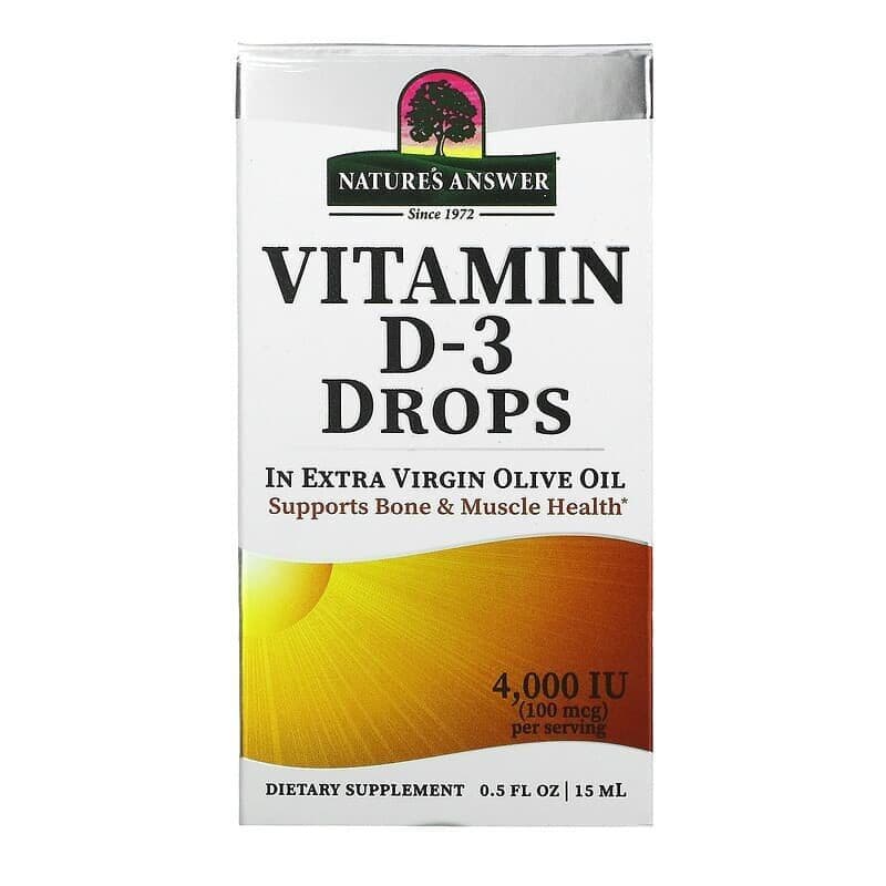 Vitamin D-3 Drops, 4000IU – 15 ml.