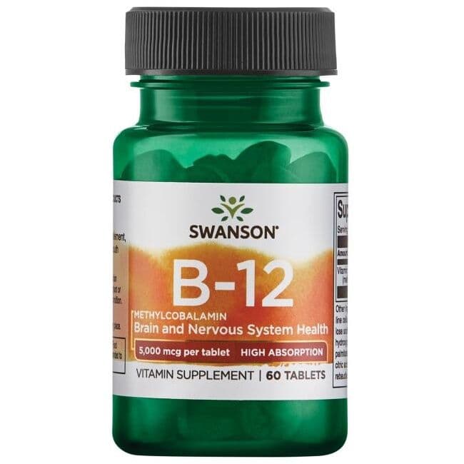 Vitamin B-12 Methylcobalamin, 5000mcg High Absorption – 60 tabs