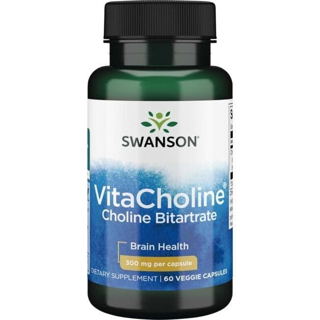 VitaCholine Choline Bitartrate, 300mg - 60 veg. Kapseln