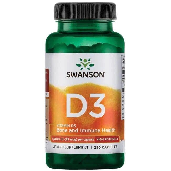 Vitamin D-3, 1000 IU - 250 Kapseln