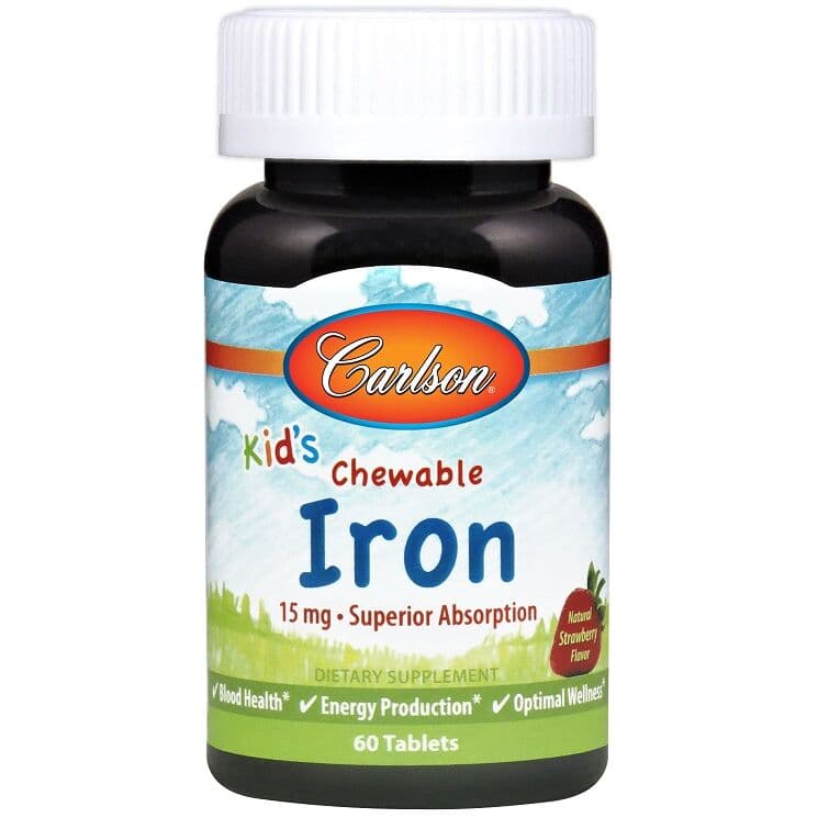 Kid's Chewable Iron, 15mg Strawberry - 60 tabletten