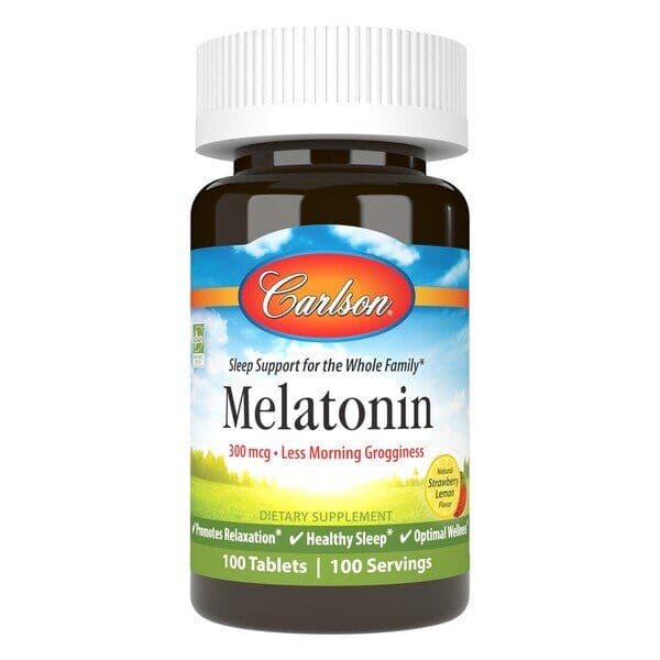 Melatonin, Natural Strawberry Lemon – 100 tabletten