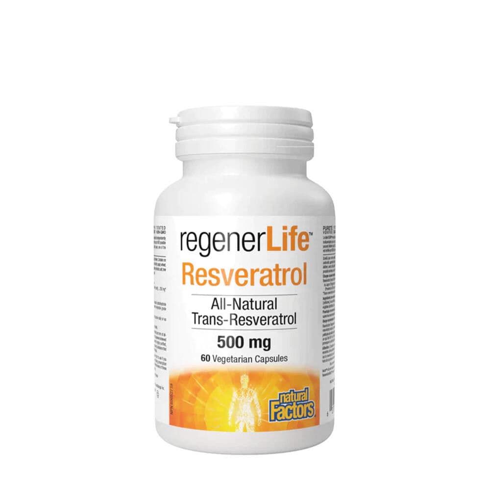 Natural Factors ResveratrolRich Super Strength Resveratrol Concentrate 500 mg (60 Veggie cápsulas)