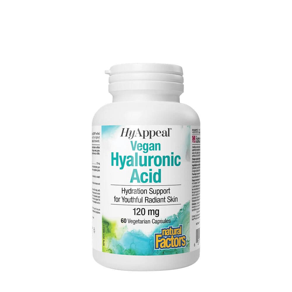 Natural Factors HyAppeal Vegan Hyaluronic Acid (60 cápsulas)