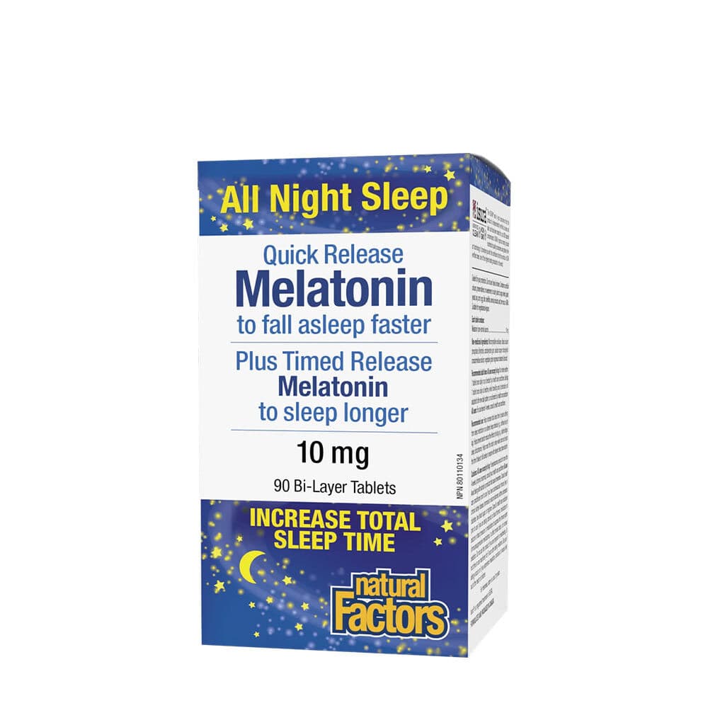 Natural Factors Melatonin Quick Release Plus Timed Release 10 mg (90 tabletter)
