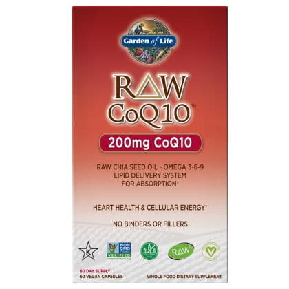 Raw CoQ10, 200mg – 60 cápsulas veganas