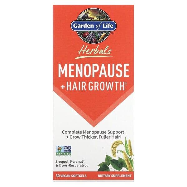 Herbals Menopause + Hair Growth - 30 vegan cápsulas blandas