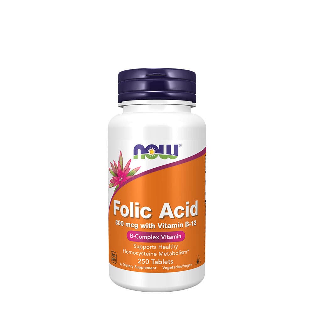 Folic Acid with Vitamin B12, 800mcg – 250 tabs