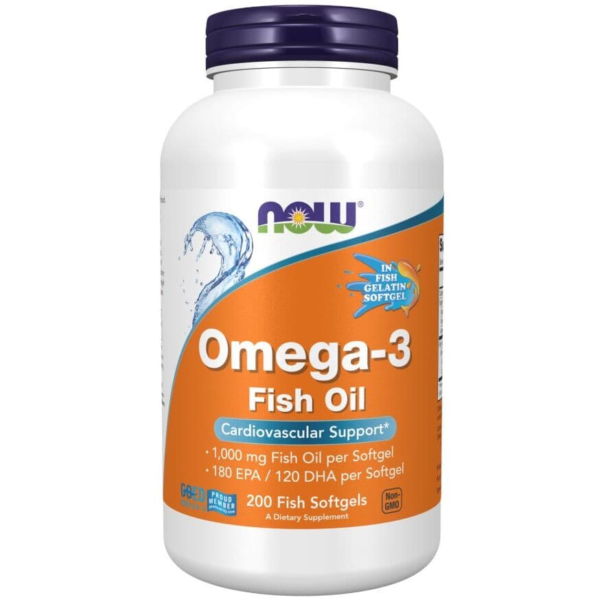 Omega-3 Fish Oil, Molecularly Distilled – 200 fish softgels