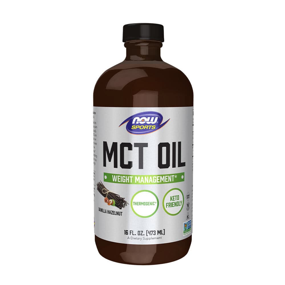 NOW MCT Oil (473 ml, Vanilla Hazelnut)