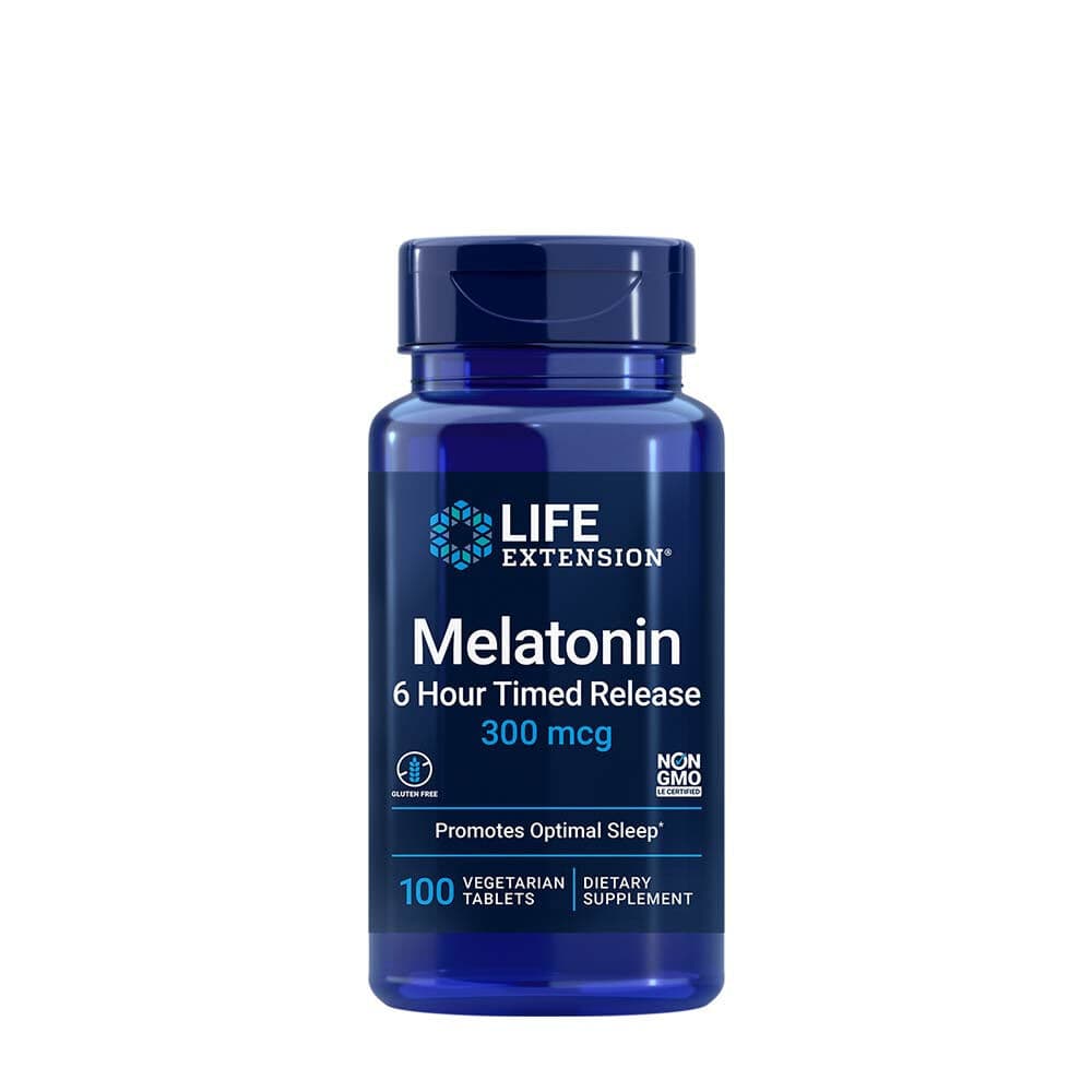 Melatonin 6 Hour Timed Release, 300mcg – 100 vegetarian tabs