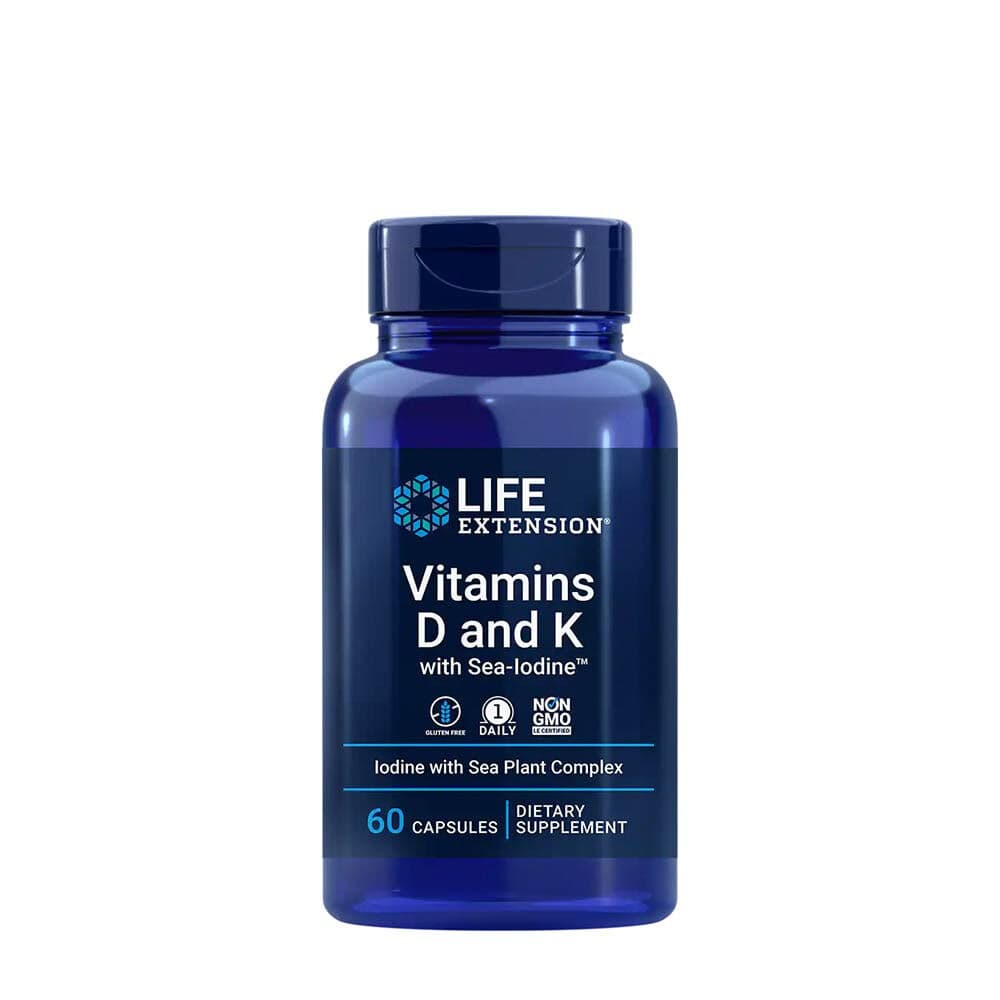Vitamins D and K with Sea-Iodine – 60 capsules