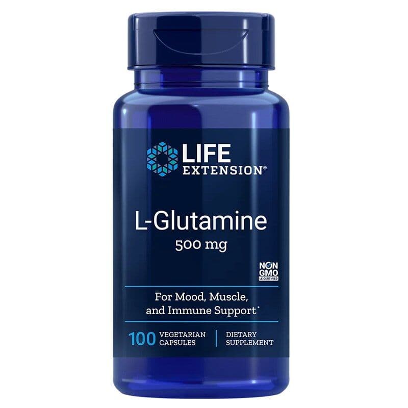 L-Glutamine, 500mg - 100 vcaps