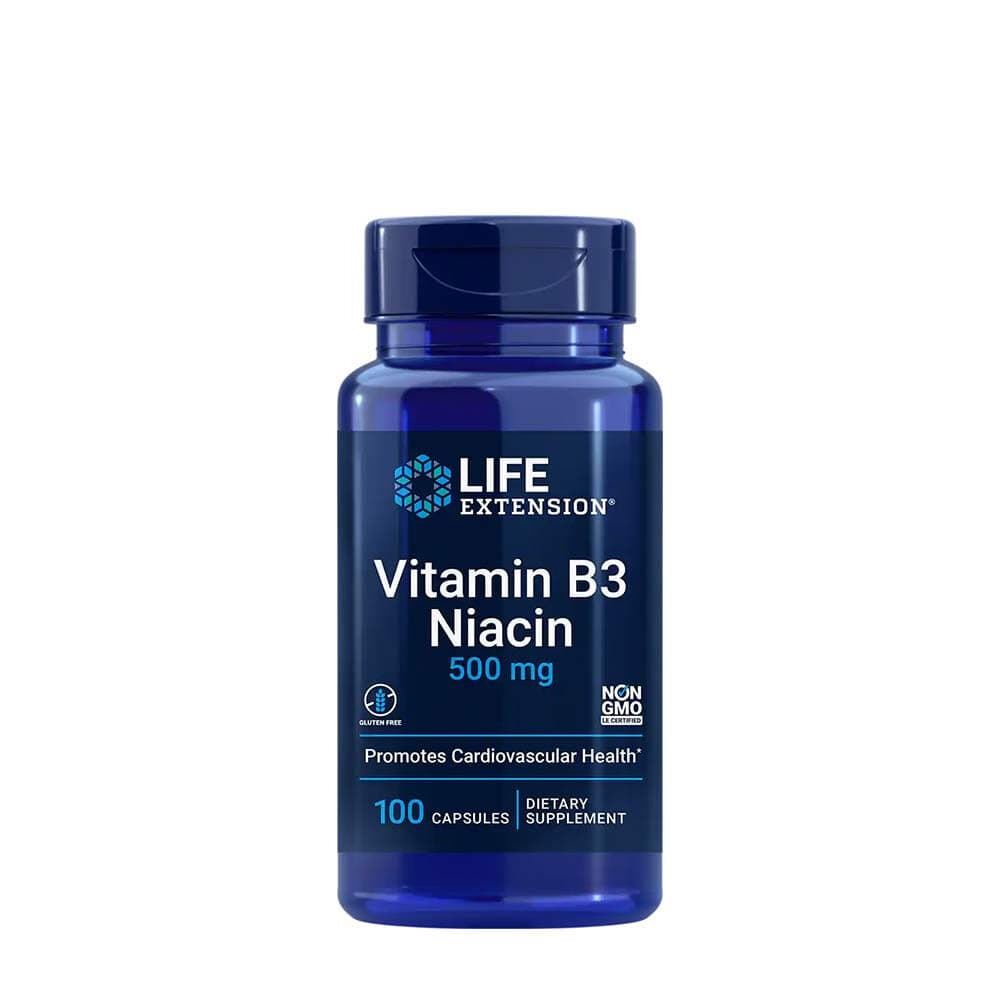 Vitamin B3 Niacin, 500mg – 100 capsules