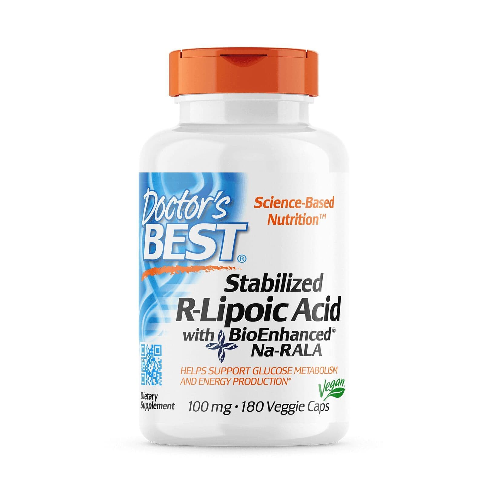Stabilized R-Lipoic Acid with Na-RALA, 100mg - 180 vcaps