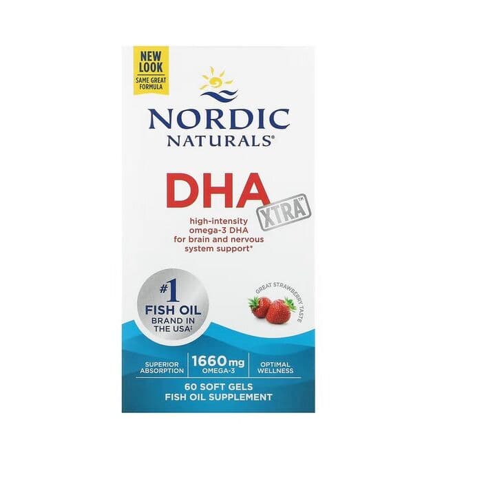 DHA Xtra, 1660mg Strawberry (EAN 768990017452) - 60 softgels