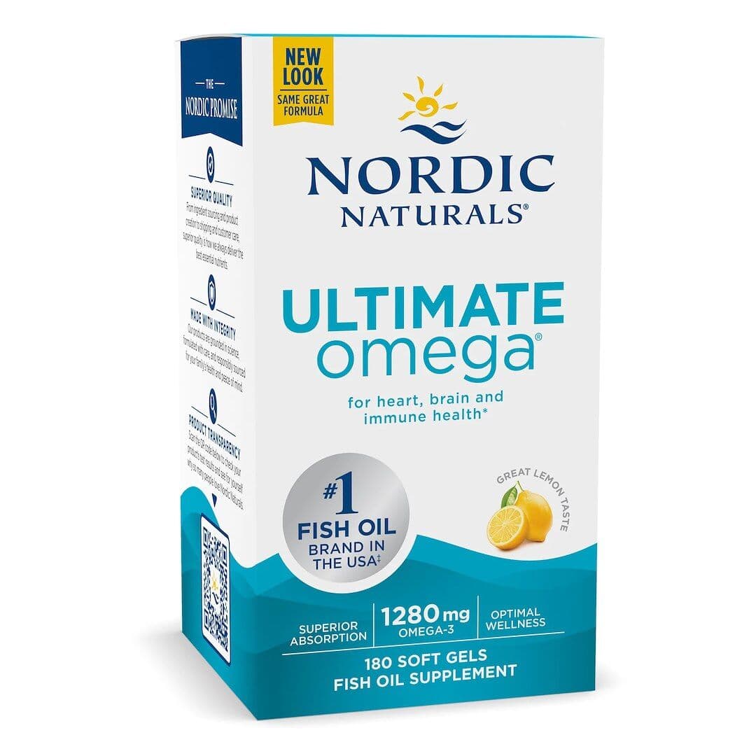 Ultimate Omega, 1280mg Lemon (EAN 768990037900) - 180 softgels