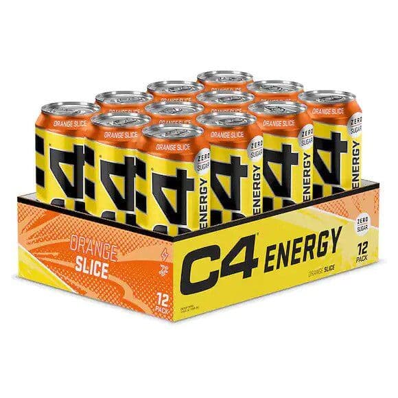 C4 Explosive Energy Drink, Orange Slice – 12 x 500 ml