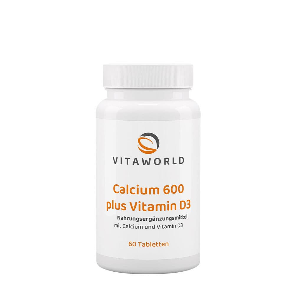 Vitaworld Calcium 600 plus vitamin D3 (60 Tablets)