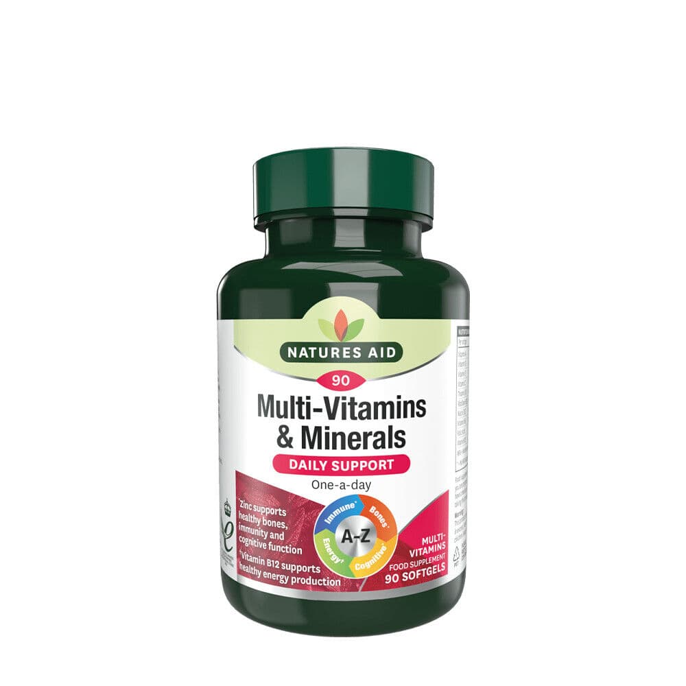 Natures Aid Multi-Vitamins & Minerals (with Iron) (90 softgels)