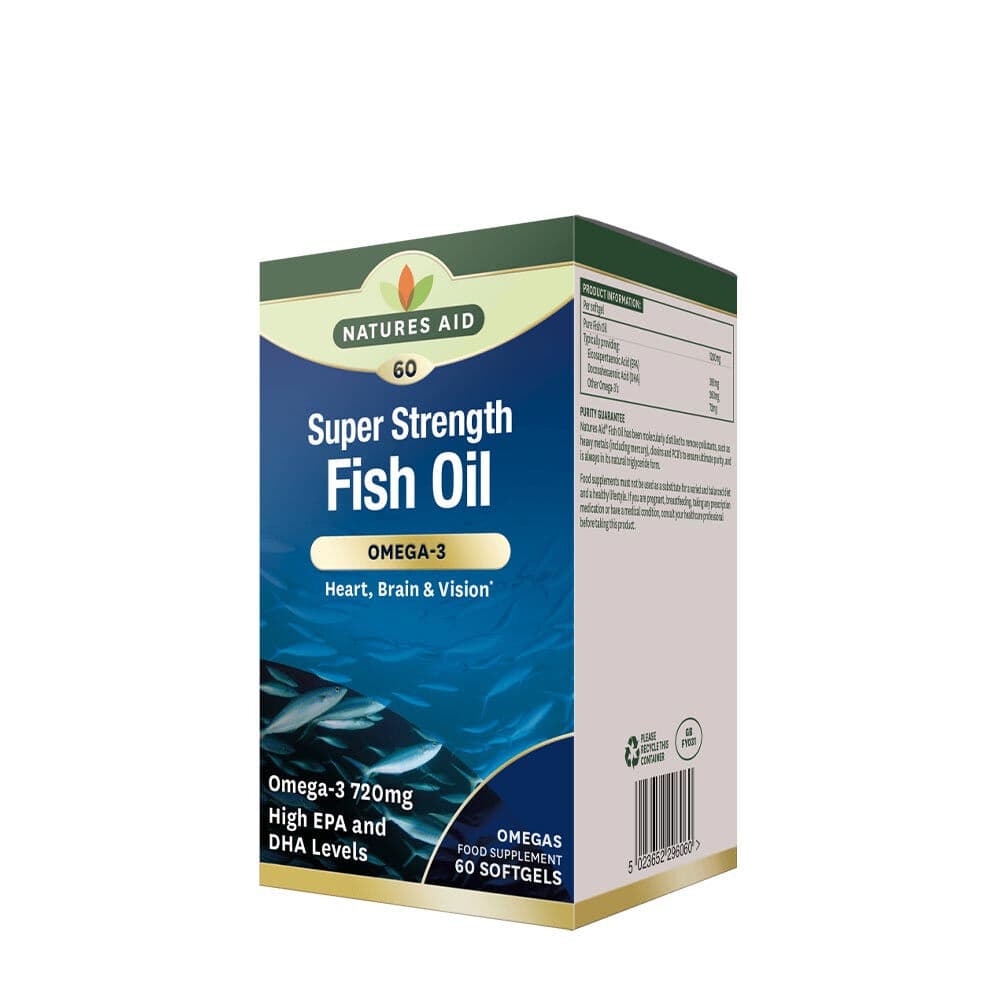 Natures Aid Super Strength Fish Oil - Omega-3 (60 softgels)