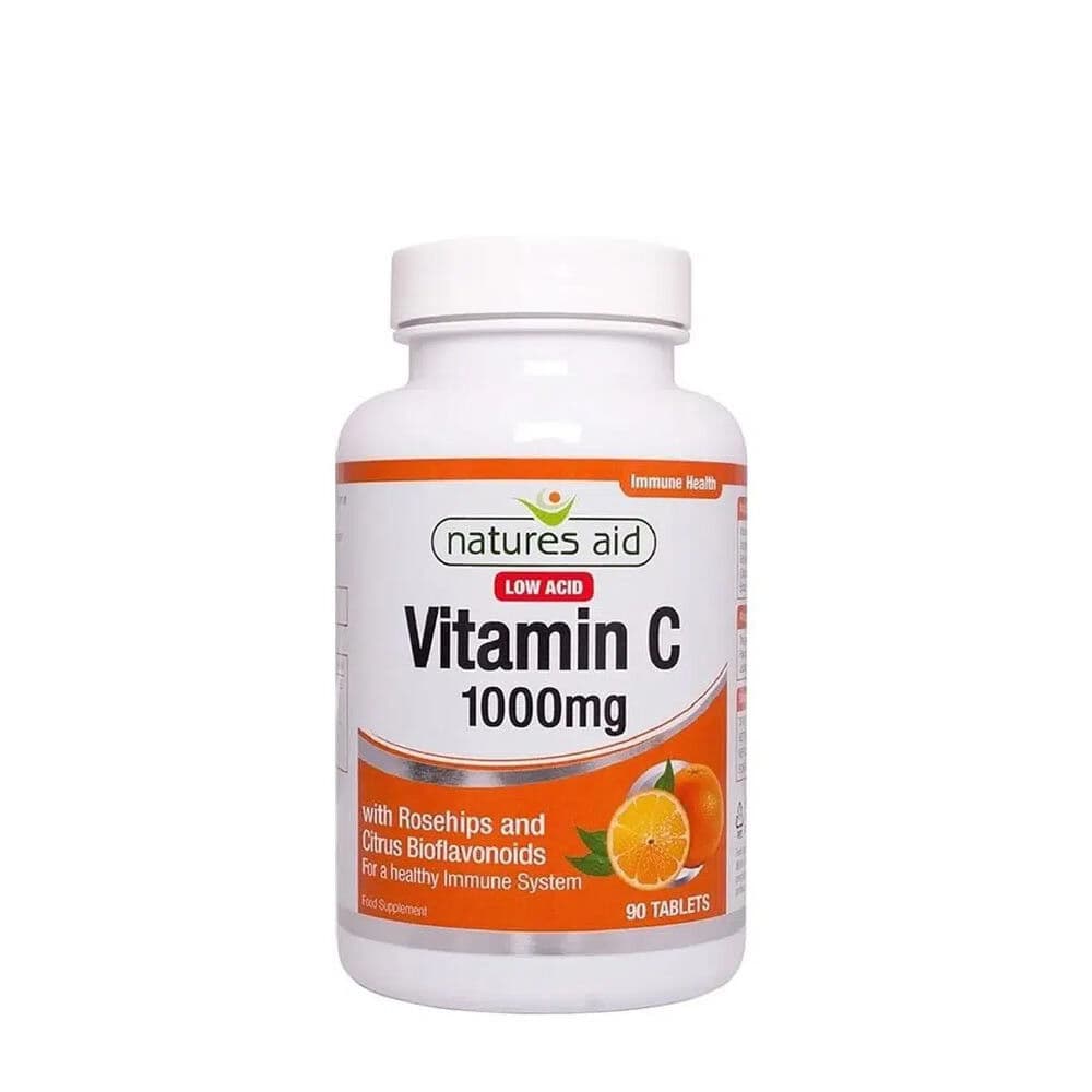 Natures Aid Vitamin C 1000 mg - Low Acid (90 tabletter)