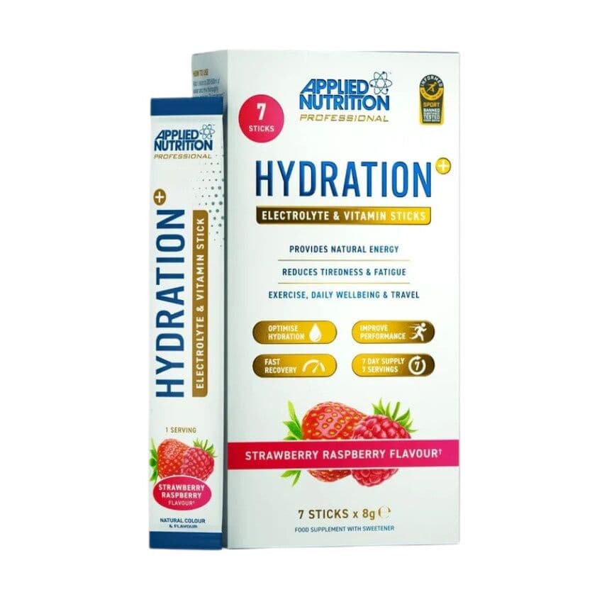 Hydration + Electrolyte & Vitamin Powder Stick Packs, Strawberry Raspberry – 7 x 8g