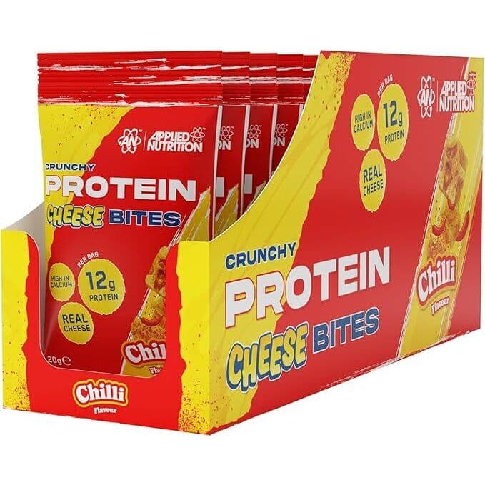 Applied Nutrition – Crunchy Protein Cheese Bites, Chilli – 10 x 20g