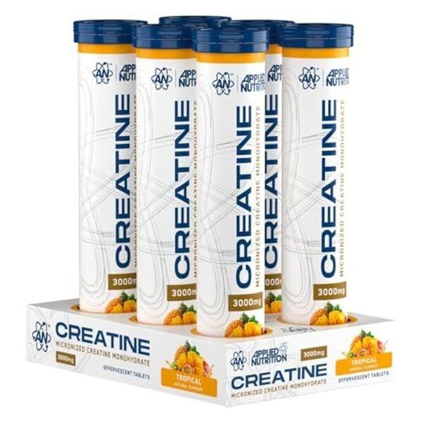 Applied Nutrition – Creatine Monohydrate Effervescent Tablets, Tropical – 6 x 16 tabs