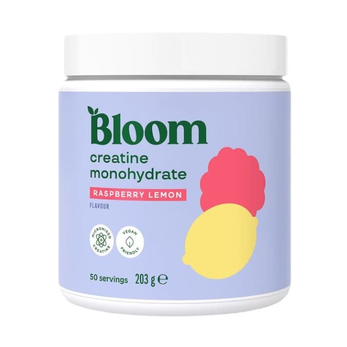 Bloom – Creatine Monohydrate, Raspberry Lemon – 203g