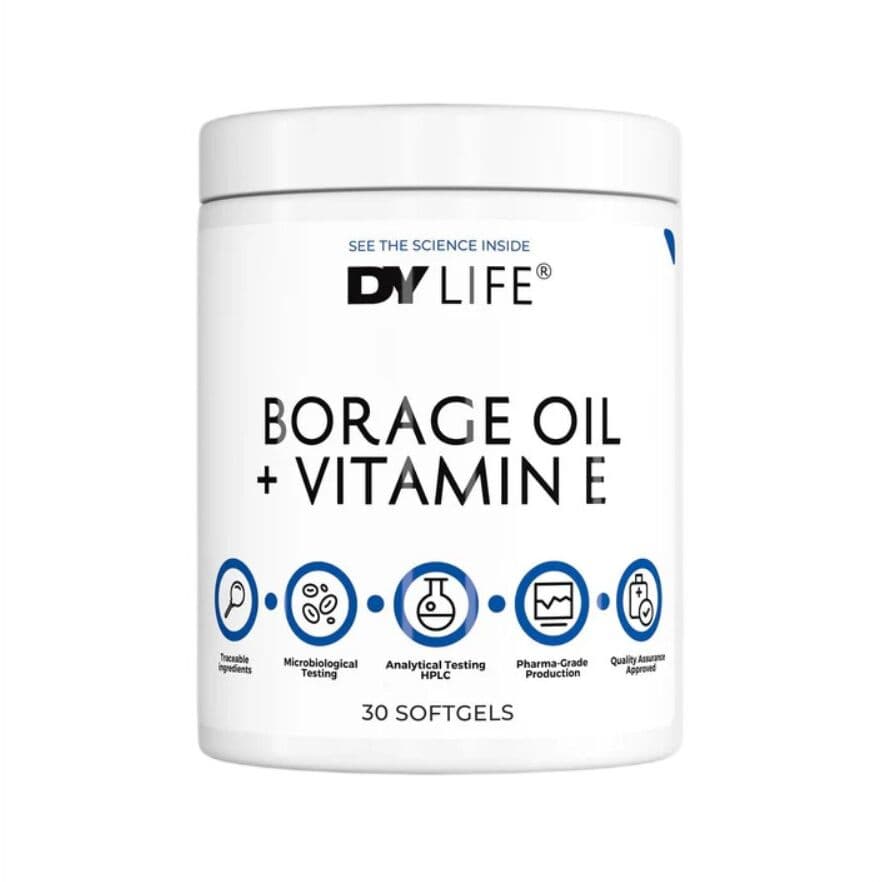 Dorian Yates - DY LIFE Borage Oil + Vitamin E - 30 bløde kapsler