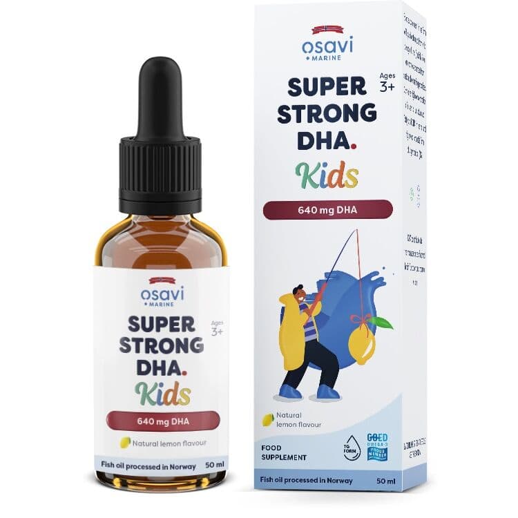 Super Strong DHA Kids, 640mg DHA (Lemon) – 50 ml.