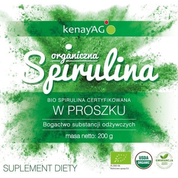 KENAY Spirulina Organic pulver (200 g / 7,055 oz.)