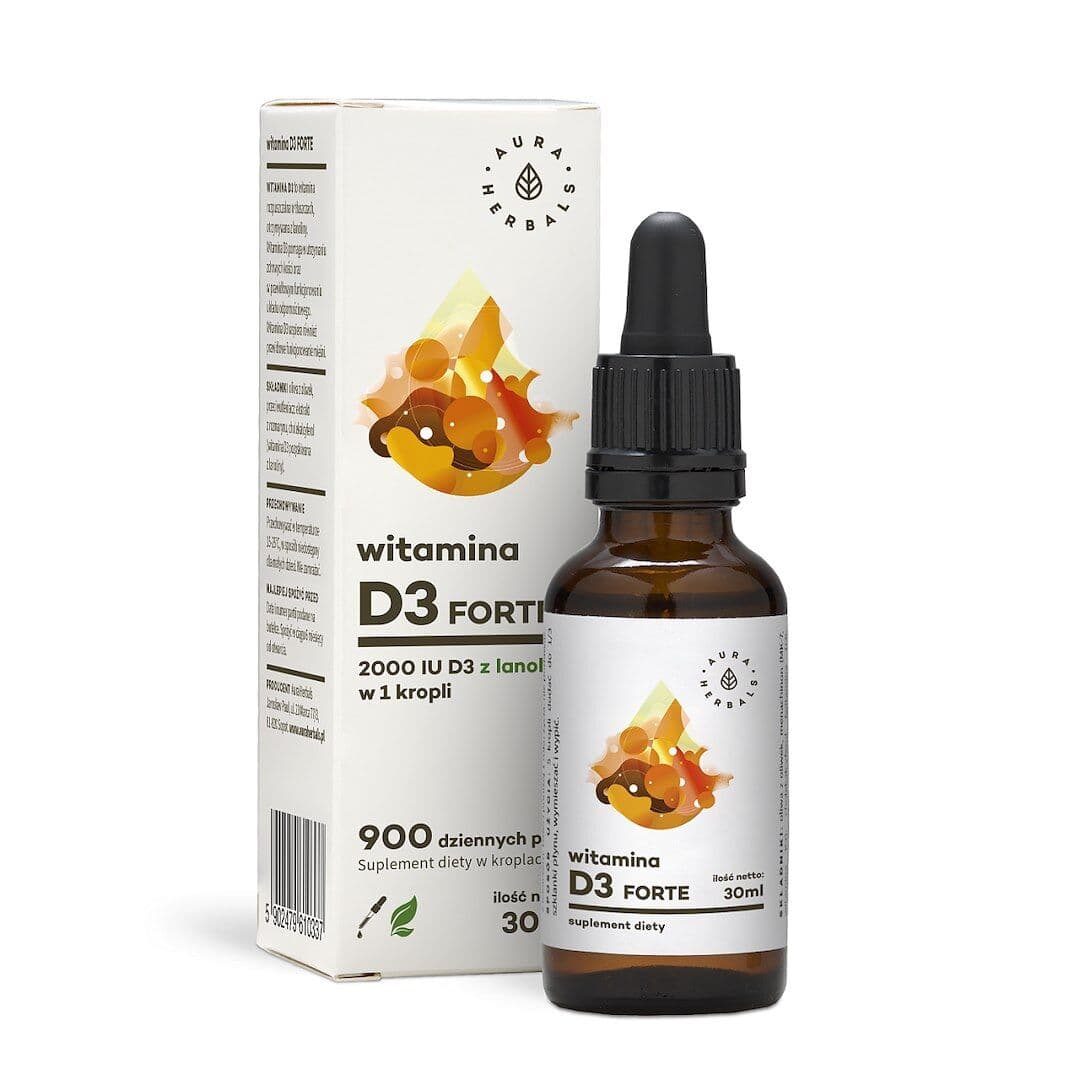 AURA HERBALS Vitamin D3, 2000 IU FORTE (30 ml / 1 fl. oz.)