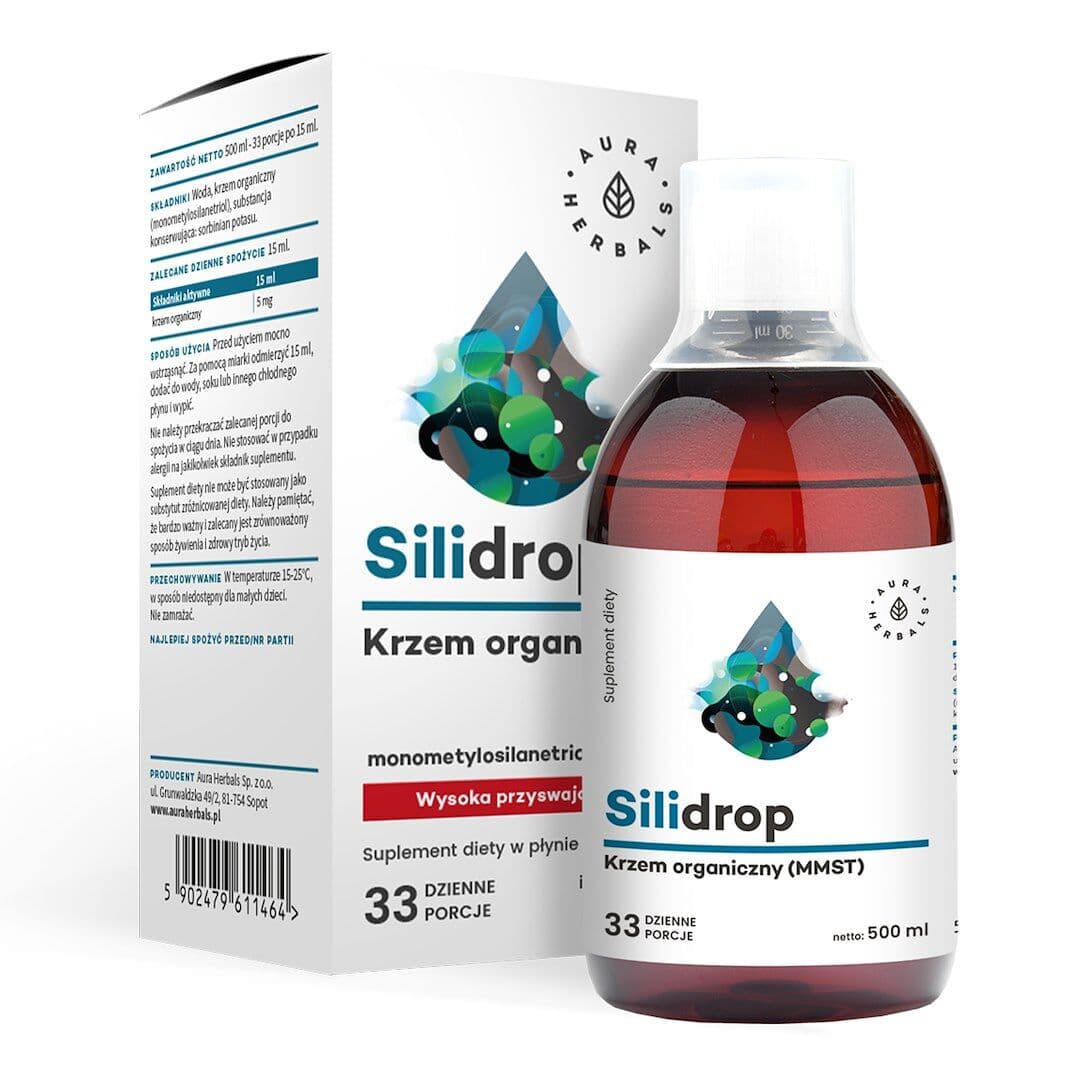 AURA HERBALS Silidrop, organic silicon MMST (500 ml / 16,9 fl. oz.)