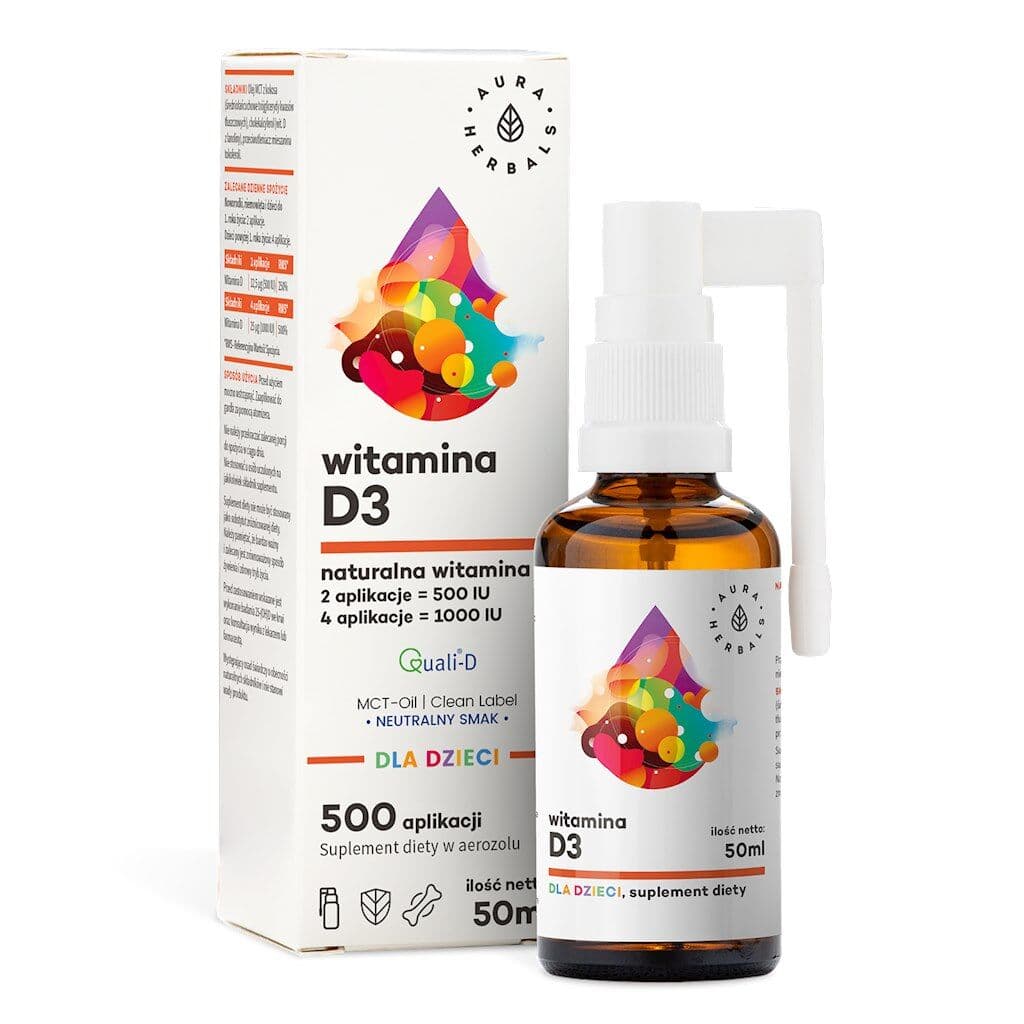 AURA HERBALS Vitamin D3 for children, MCT (50 ml / 1,69 fl. oz.)