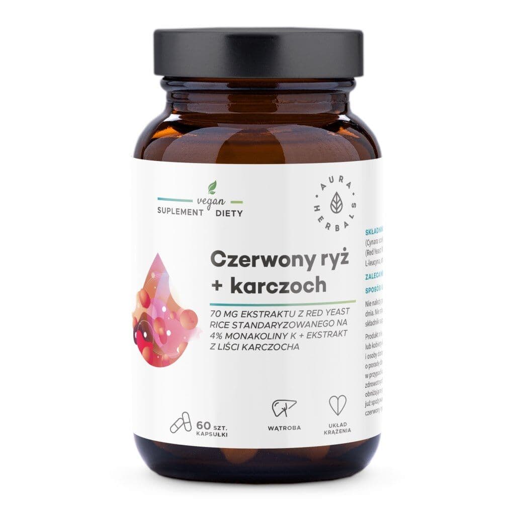 AURA HERBALS Red rice + Artichoke (60 kapsler)