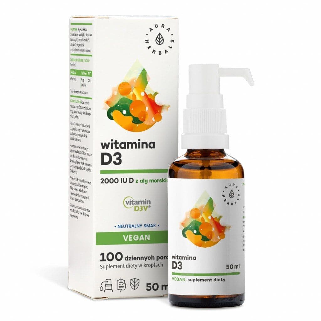 AURA HERBALS Vitamin D3 2000 IU Vegan (50 ml / 1,69 fl. oz.)