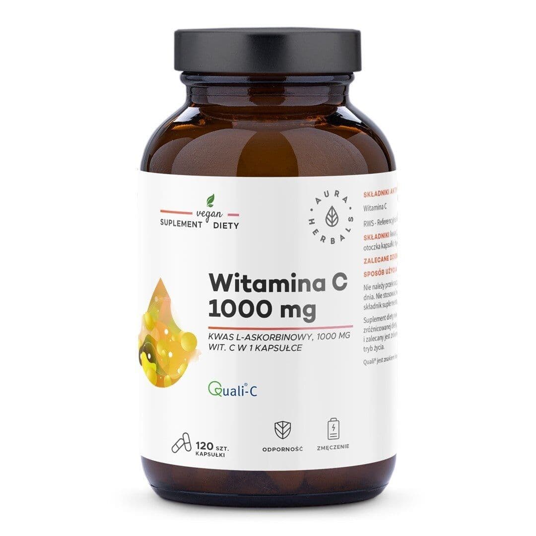 AURA HERBALS Vitamin C, 1000 mg (120 kapsler)